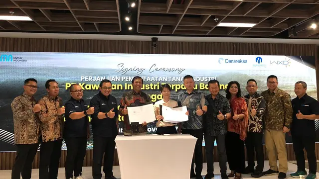PT Kawasan Industri Terpadu Batang memperoleh investasi senilai USD 1,5 Miliar dari Wanxinda untuk pemanfaatan tanah industri di Grand Batang City. (Tira/Liputan6.com)