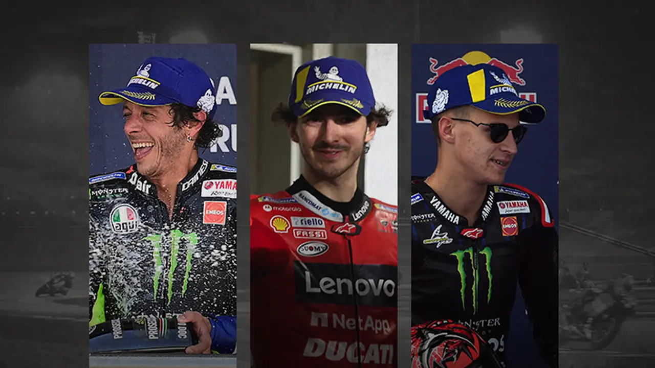 Valentino Rossi, Francesco Bagnaia dan Fabio Quartararo
