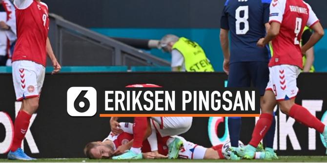 VIDEO: Christian Eriksen Pingsan di Laga Euro 2020, Bagaimana Kondisinya?