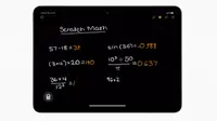 Fitur andalan di iPadOS 18, Math Notes dan Smart Script. (Doc: Apple)