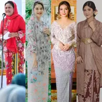 Lihat di sini beberapa potret penuh pesona para perempuan di keluarga Jokowi, selalu memasukkan unsur wastra di setiap penampilan masing-masing.
