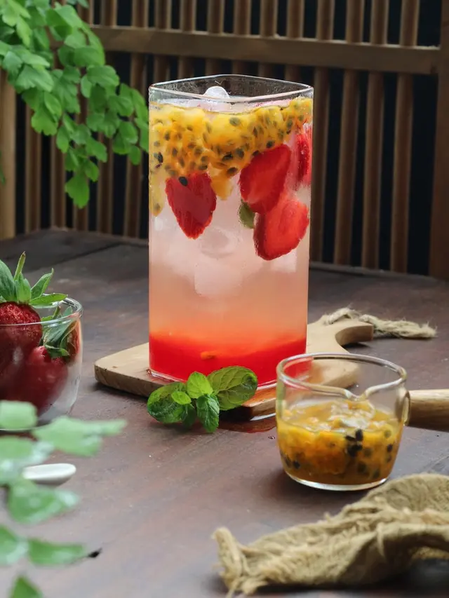 minuman es markisa stroberi