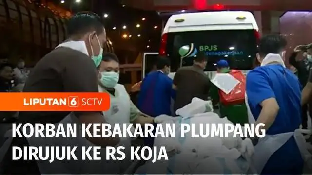 Sejumlah korban kebakaran Depo Pertamina Plumpang, Jakarta Utara, dilarikan ke RSUD Tugu Koja. Sebagian besar korban menderita luka bakar.