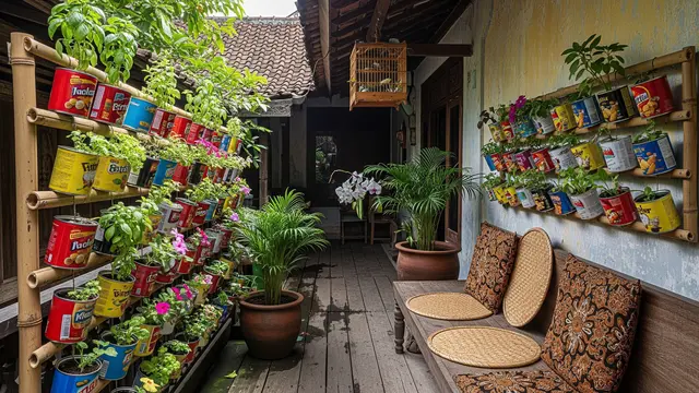 6 Langkah Bikin Model Kebun Vertikal dari Kaleng Bekas Parcel, Ini Tanaman Idealnya