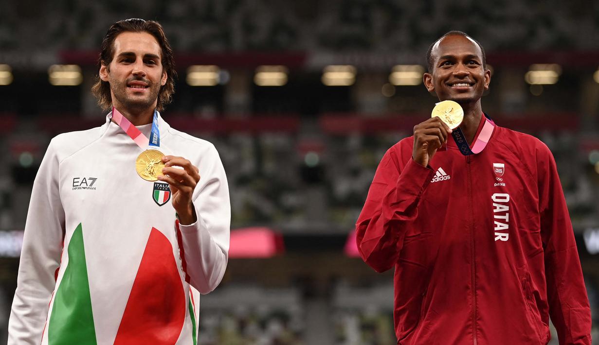 Kedua atlet tersebut harus berbagi podium utama setelah masing-masing mencatatkan lompatan yang sama setinggi 2,37 meter. Kedua atlet kemudian gagal melakukan lompatan 2,39 meter masing-masing tiga kali. (Foto: AFP/Ina Fassbender)