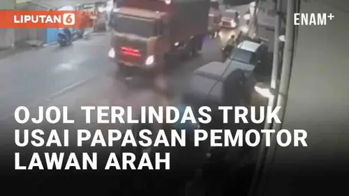 VIDEO: Tragis, Driver Ojol Terlindas Truk di Cirebon Usai Senggolan dengan Pemotor Lawan Arah