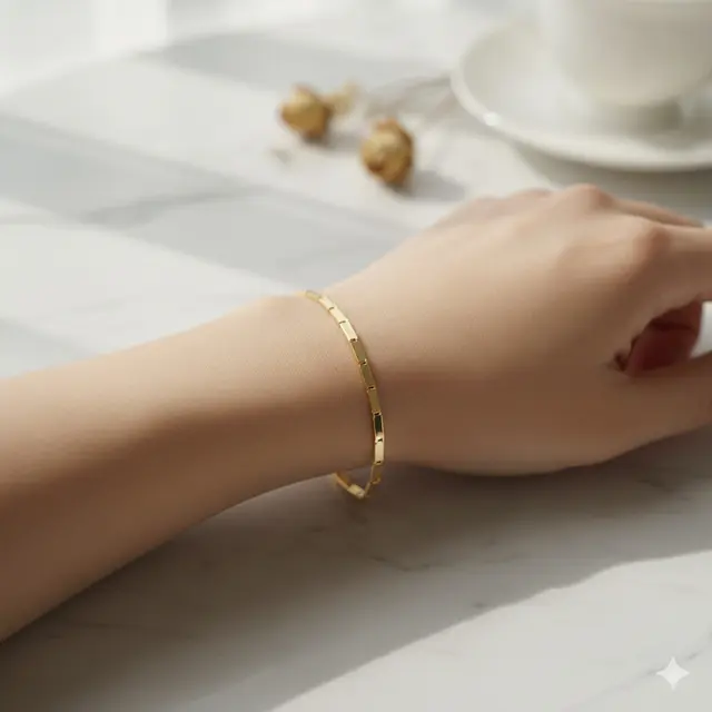 Model Gelang Rantai 3 Gram Polos (Foto: Gemini AI)