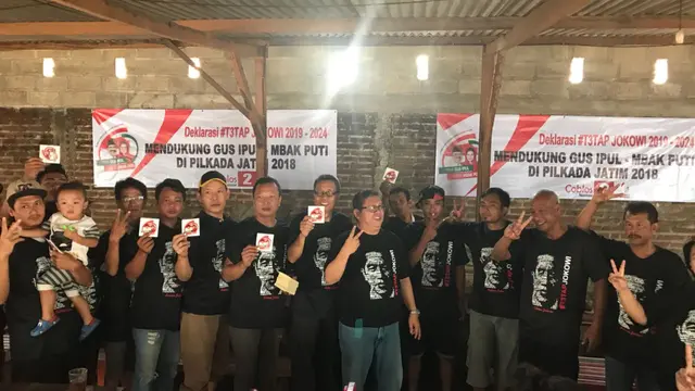 Relawan Jokowi Deklarasikan Gerakan Nasional T3Tap Jokowi untuk hadapi Pilpres 2019. (Liputan6.com/Dian Kurniawan)