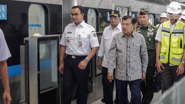 Wapres Kalla Tinjau MRT Jakarta