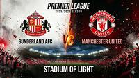 Sunderland vs Manchester United. (Bola.com/Gemini AI/Benediktus Gerendo Pradigdo)