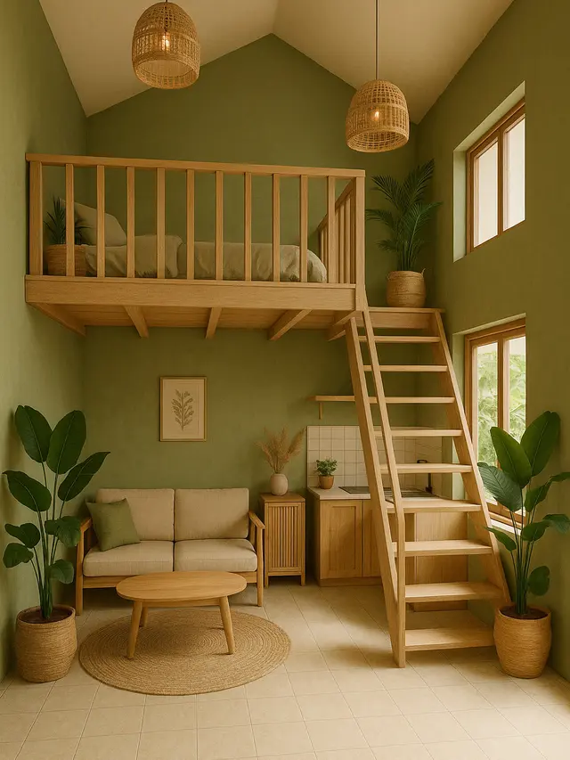 Gambar Desain Rumah Type 21 dengan Mezzanine, Solusi Cerdas untuk Ruang Terbatas