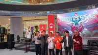 Konferensi pers Lotte Bintang Muda Generasi Masa Depan 2025 di Korea 360, Jakarta Selatan, Kamis (23/10/2025). (Bola.com/Hery Kurniawan)
