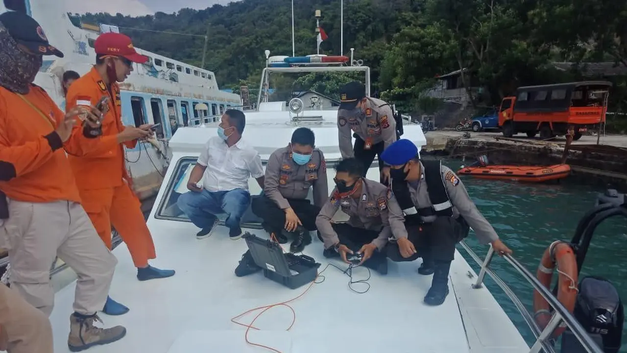 Pencarian bocah 9 tahun yang meninggal setelah tenggelam di Perairan Batu Bolong, Merak, Banten. (dok Polairud Polda Banten)