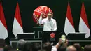 Superbank menetapkan harga penawaran umum perdana sebesar Rp635 per saham, dan melepas 4,4 miliar saham baru, setara dengan 13% dari modal ditempatkan dan disetor penuh setelah IPO. Tampak dalam foto, Presiden Direktur Superbank, Tigor M. Siahaan saat memberi sambutan pada pencatatan perdana saham PT Super Bank Indonesia Tbk (SUPA) di Bursa Efek Indonesia (BEI), Rabu (17/12/2025). (Kapanlagi.com/Budy Santoso)