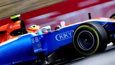 Rio Haryanto finis ke-21 F1 GP Hungaria di Sirkuit Hungaroring, Budapest, Minggu (24/7/2016). Lewis Hamilton menjadi juara. (AFP/Attila Kisbenedek)