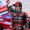 Pembalap Spanyol Marc Marquez dari Tim Ducati Lenovo di Sirkuit Internasional Chang di Buriram, Thailand, Minggu, 1 Maret 2026. (AP Photo/Kittinun Rodsupan)