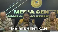 Mahkamah Agung memberhentikan sementara hakim dan aparatur Pengadilan Negeri Depok yang terjaring operasi tangkap tangan KPK, serta akan mengusulkan pemberhentian sementara hakim terkait kepada Presiden Prabowo Subianto. MA menegaskan, jika para hakim tersebut terbukti bersalah berdasarkan putusa...