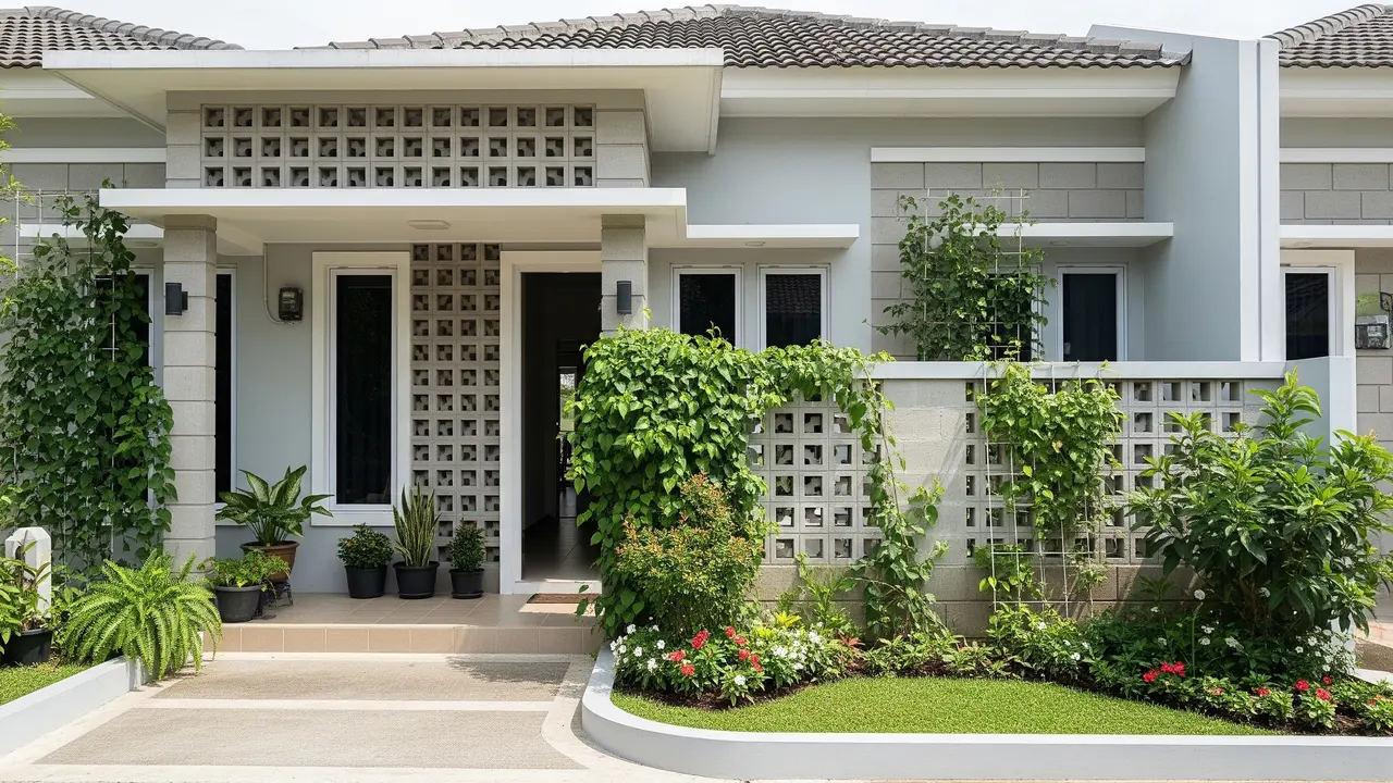 Desain Rumah Perumnas dengan Roster Banyak agar Lebih Adem/Gemini AI