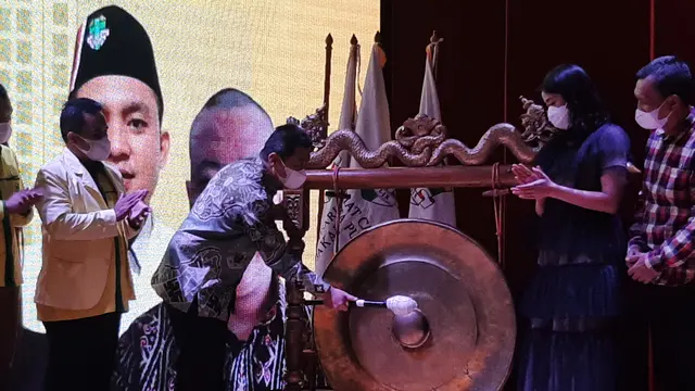 Wagub DKI Jakarta Riza Partia, menghadiri Seminar Umum dan Rapat Kerja Daerah Pemuda Katolik Komisariat Daerah DKI Jakarta di Perpustakaan Nasional