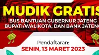 Ganjar Pranowo Umumkan Mudik Gratis bagi Warga Jateng yang Ada di Jabodetabek, Pendaftaran Mulai 13 Maret 2023