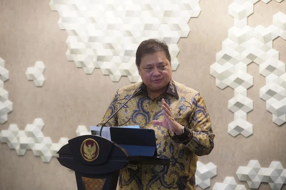 Menteri Koordinator Bidang Perekonomian Airlangga selaku Ketua Tim Pengarah Satgas Peningkatan Ekspor Nasional. (Dok Kemenko Perekonomian)