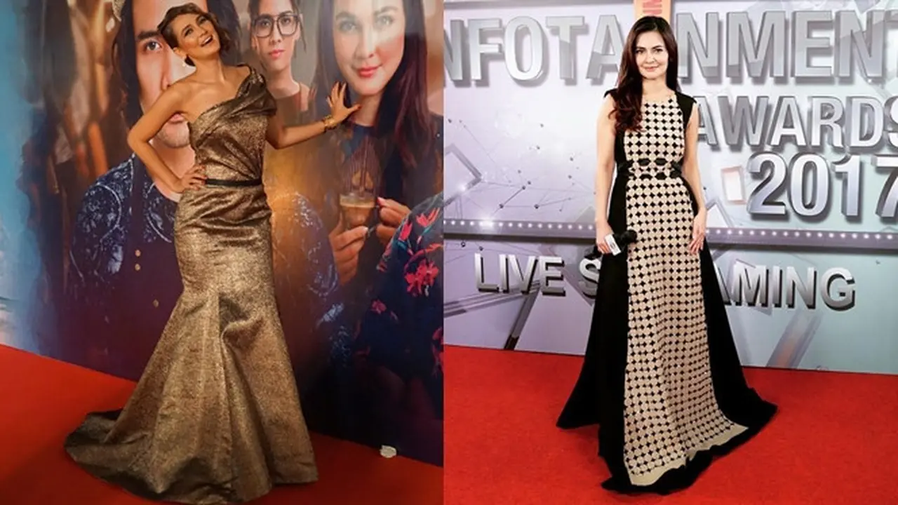 Beda Gaya OOTD Luna Maya dan Cut Tari
