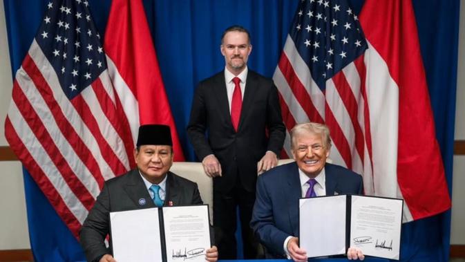 Prabowo dan Trump Teken Perjanjian Dagang Bersejarah Indonesia dengan AS