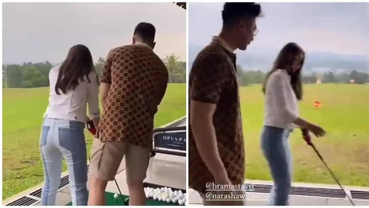 Kepergok Main Golf Bareng, Ini 6 Kebersamaan Natasha Wilona dan Verrell Bramasta
