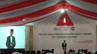 Presiden Joko Widodo (Jokowi) meresmikan Bank Wakaf Mikro pada Rabu ini di Pondok Pesantren An-Nawawi Tanara, Kabupaten Serang, Banten, Rabu (14/3/2018). (Maulandy/Liputan6.com)