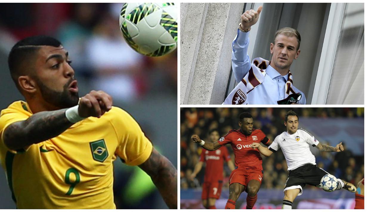 Kabar transfer terkini, Rabu (31/8/2016), diwarnai kabar merapatnya Gabriel Barbosa ke Inter Milan serta keberhasilan Torino mendatangkan Joe Hart dari Manchester City. (AFP-Reuters)