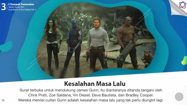 [Bintang] 5 Dampak Pemecatan James Gunn dari Guardians of the Galaxy Vol. 3