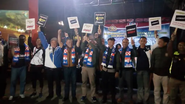 Nobar final piala dunia di Mapolres Garut