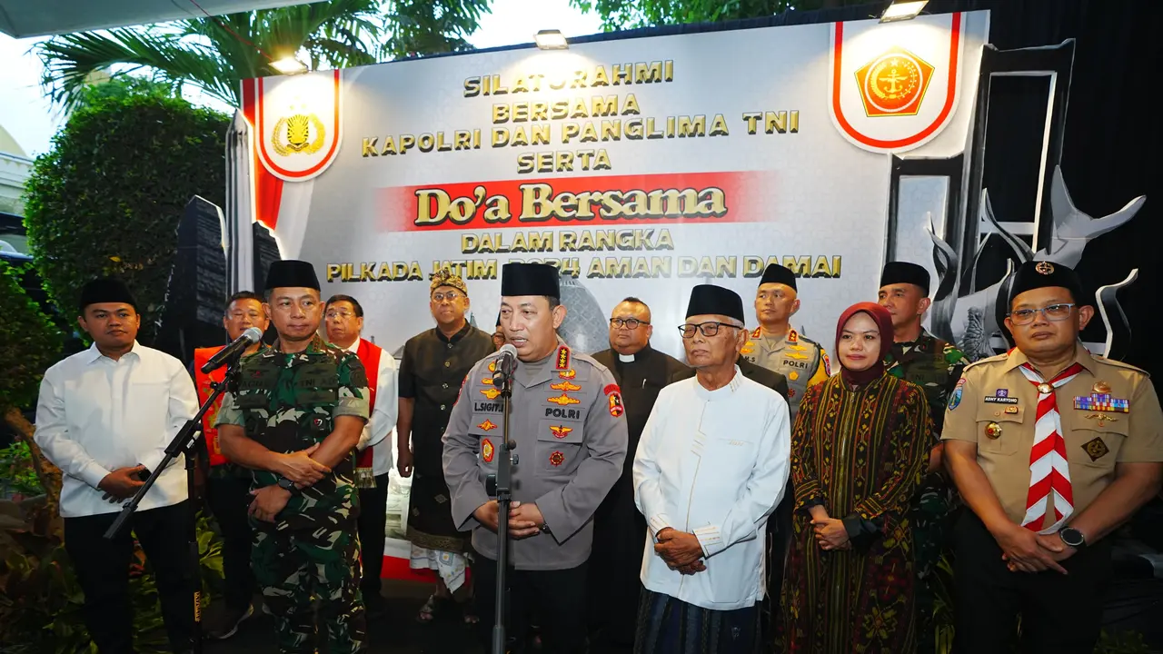 Gelar Doa Lintas Agama di Jatim, Kapolri: Ikhtiar Pilkada Serentak Berjalan Aman