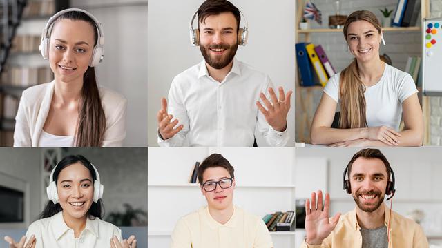 Ilustrasi rapat atau kelas online