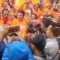 Presiden Partai Buruh Said Iqbal menghadiri kampanye terbuka di Bandung Barat, Jawa Barat, Selasa (23/1/2024). (Liputan6.com/Fachrur Rozie).