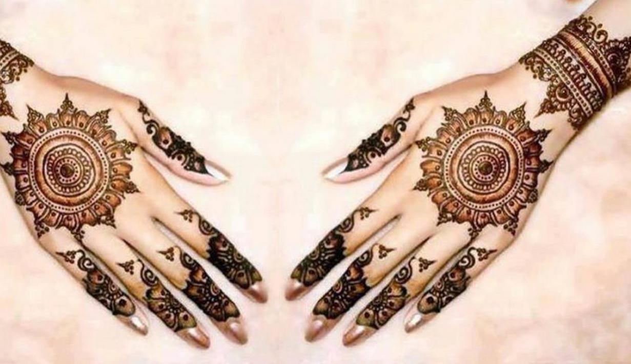 Gambar Henna Tangan Bunga Sederhana MODELEMASTERBARU