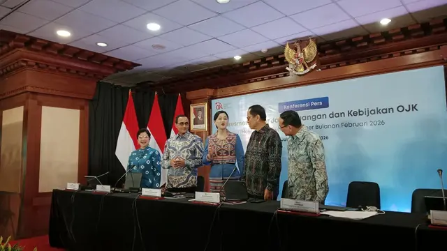 Konferensi Pers Hasil RDKB Otoritas Jasa Keuangan (OJK) Februari 2026, Selasa (3/3/2026). (Liputan6.com/Gagas)