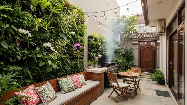 Model Halaman Belakang Rumah Kecil untuk Spot Barbeque dan Kumpul Seru/ Ilustrasi AI