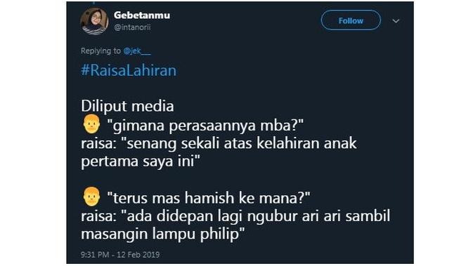 Hamish kemana (Sumber: Twitter)