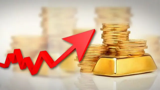 Ilustrasi Harga Emas Naik