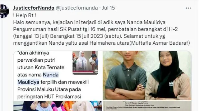 Cerita Calon Paskibraka Nasional Nanda Maulidya Diganti H-2 Jelang Berangkat ke Jakarta