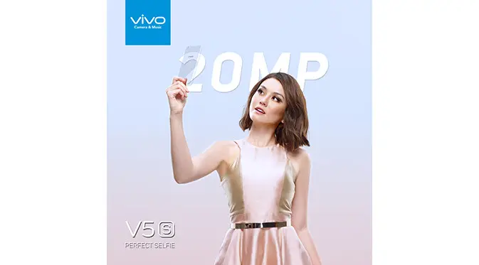 Vivo V5s hadir dengan kamera depan yang memiliki resolusi 20MP.