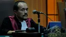 Hakim Sarpin Rizaldi memimpin sidang praperadilan Budi Gunawan kepada KPK di Pengadilan Negeri Jakarta Selatan, Senin (9/2/2015). (Liputan6.com/Johan Tallo)