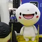  Karakter boneka Moon menghiasi booth BBM di Popcon Asia 2017, di JCC Jakarta, Sabtu (05/8). BBM hadir pada acara tersebut untuk memperkenalkan Webcomics for BBM dan BBM Sticker Factory. (Liputan6.com/Fery Pradolo)