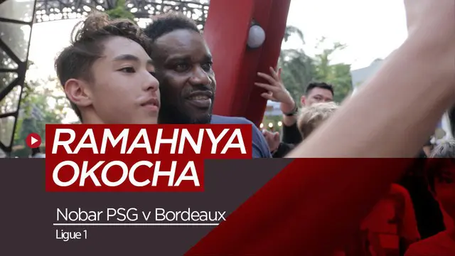 Berita video aktivitas Jay-Jay Okocha saat nonton bareng PSG Vs Bordeaux di Kemang Village, Sabtu (9/2/2019)