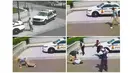 Sejumlah photo aksi Jesse Olivieri  saat terekam kamera CCTV di luar Gedung Putih, Washington, AS pada 20 Mei 2016. Kini menjalani persidangan dengan dakwaan penyerangan terhadap petugas federal. (U.S. District Attorney's Office, D.C./Handout via Reuters)