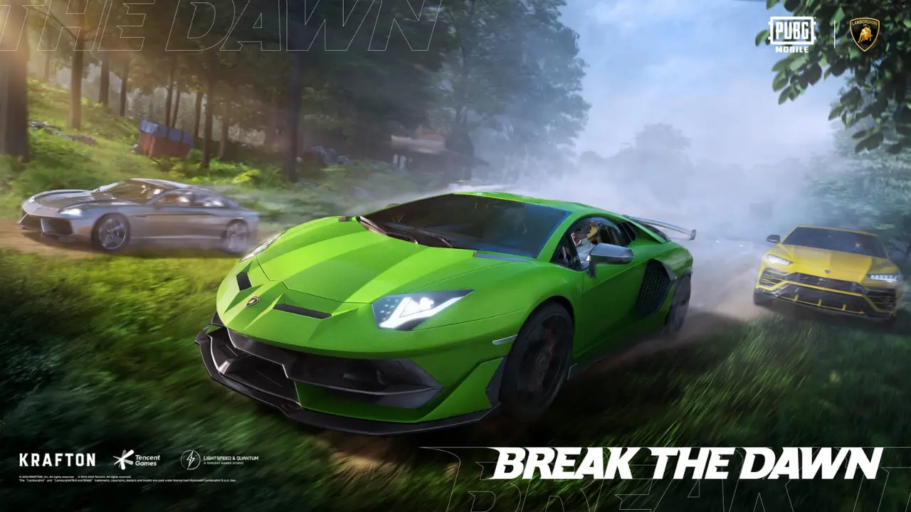 PUBG Mobile x Lamborghini kolaborasi dengan membawa 3 mobil sports ke Erangel.
