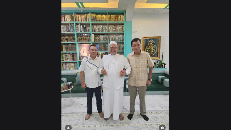 Ketua Harian DPP Partai Gerindra Sufmi Dasco Ahmad menemui Rizieq Shihab.