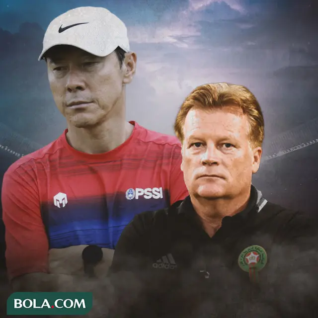 Ilustrasi - Shin Tae-yong dan Mark Wotte