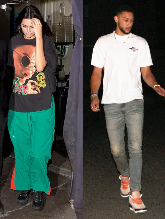 Kencan dengan Ben Simmons pada 24 Juli lalu, Kendall Jenner terlihat mengenakan baju tidur. (SplashNews - HollywoodLife)